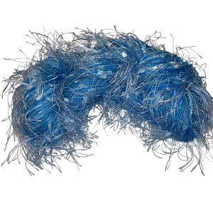 Kollage SPLENDOR Mohair Viscose Aran Bulky Feathery Multi Textured Yarn Blue